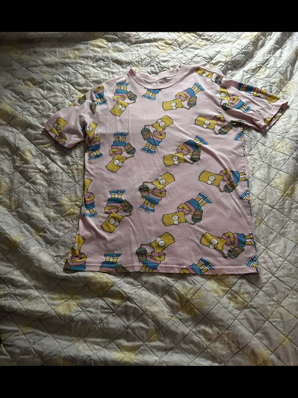 Pink Bart Simpson All-Over Print Tee